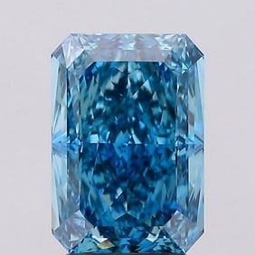 3.20 ct, Fancy Vivid Blue/VVS2, Radiant cut IGI Graded Diamond