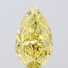 10.05 ct, Fancy Vivid Yellow/VS2, Pear cut IGI Graded Diamond