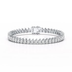 18kt White Gold 12.88ct. Pear cut Diamond Bracelet