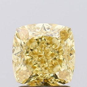 2.03 ct, Fancy Vivid Yellow/VS1, Cushion cut IGI Graded Diamond