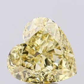 6.01 ct, Fancy Intense Yellow/VS2, Heart cut IGI Graded Diamond