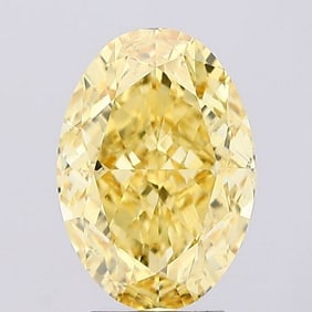 4.17 ct, Fancy Vivid Yellow/VS2, Oval cut IGI Graded Diamond