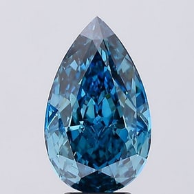 5.20 ct, Fancy Vivid Blue/VS2, Pear cut IGI Graded Diamond
