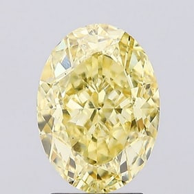 3.02 ct, Fancy Intense Yellow/VS1, Oval cut IGI Graded Diamond