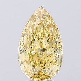 6.04 ct, Fancy Vivid Yellow/VS1, Pear cut IGI Graded Diamond
