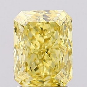 2.05 ct, Fancy Vivid Yellow/VS1, Radiant cut IGI Graded Diamond