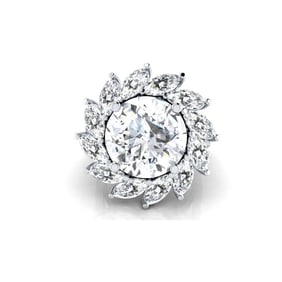18kt White Gold 8.53ct. Round, Marquise cut Diamond Ring