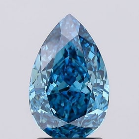 2.07 ct, Fancy Vivid Blue/VS1, Pear cut IGI Graded Diamond