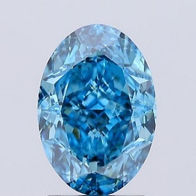 2.07 ct, Fancy Vivid Blue/VS1, Oval cut IGI Graded Diamond