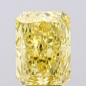 4.26 ct, Fancy Vivid Yellow/VS1, Radiant cut IGI Graded Diamond