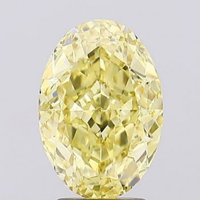 3.58 ct, Fancy Intense Yellow/VS1, Oval cut IGI Graded Diamond