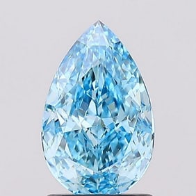 1.50 ct, Fancy Vivid Blue/VS1, Pear cut IGI Graded Diamond