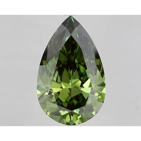 9.23 ct, Fancy Vivid Green/VVS2, Pear cut IGI Graded Diamond