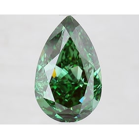 3.40 ct, Fancy Vivid Green/VS1, Pear cut IGI Graded Diamond