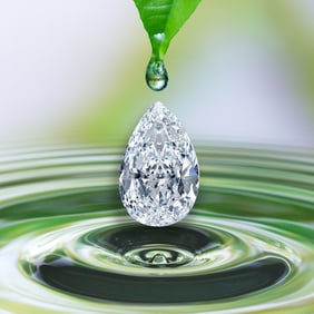 5.00 ct, F/VS1, Pear cut IGI Graded Diamond