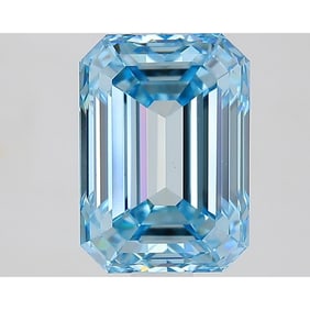 2.52 ct, Fancy Intense Blue/VVS2, Emerald cut IGI Graded Diamond