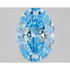 2.06 ct, Fancy Vivid Blue/VVS2, Oval cut IGI Graded Diamond