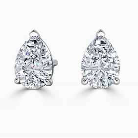 4.06 carat diamond pair, Pear cut Diamonds IGI Graded