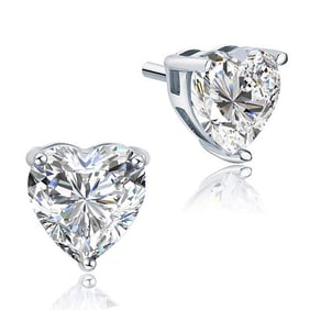6.14 carat diamond pair, Heart cut Diamonds IGI Graded