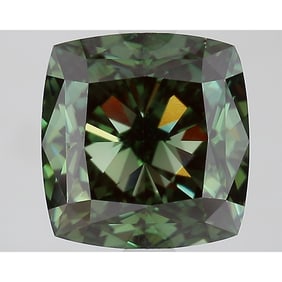 3.28 ct, Fancy Vivid Green/VS1, Cushion cut IGI Graded Diamond