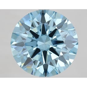 8.49 ct, Fancy Vivid Blue/VS1, Round cut IGI Graded Diamond