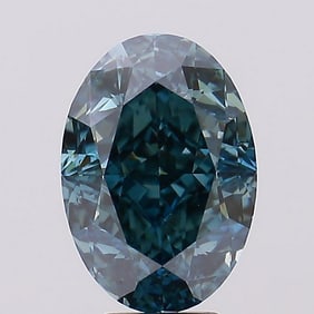 7.05 ct, Fancy Vivid Bluish Green/VS1, Oval cut IGI Graded Diamond