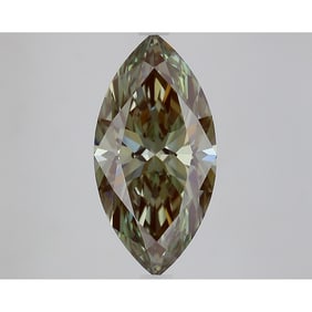 3.84 ct, Fancy Intense Green/VVS2, Marquise cut IGI Graded Diamond