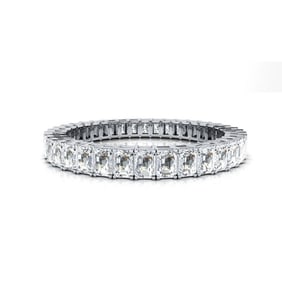 18kt White Gold 1.84ct. Emerald cut Diamond Eternity Ring