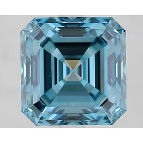 3.48 ct, Fancy Vivid Blue/VVS2, Square Emerald cut IGI Graded Diamond