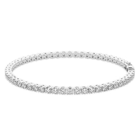 14Kt White Gold 10 ct. Diamond Round Tennis Bracelet