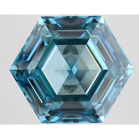 11.83 ct, Fancy Vivid Blue/VS1, Hexagonal cut IGI Graded Diamond
