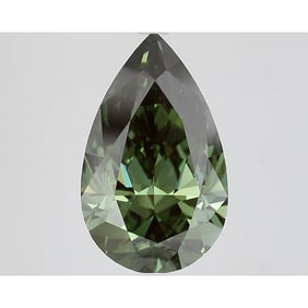 5.17 ct, Fancy Vivid Green/VS1, Pear cut IGI Graded Diamond