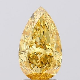 2.30 ct, Fancy Vivid Yellow/VS1, Pear cut IGI Graded Diamond
