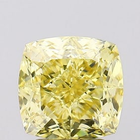 3.10 ct, Fancy Intense Yellow/VS1, Cushion cut IGI Graded Diamond