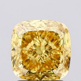 2.09 ct, Fancy Vivid Yellow/VS1, Cushion cut IGI Graded Diamond