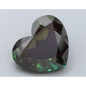 4.04 ct, Fancy Deep Green/VVS2, Heart cut IGI Graded Diamond