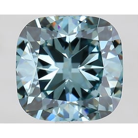 2.83 ct, Fancy Intense Greenish Blue/VS1, Cushion cut IGI Graded Diamond