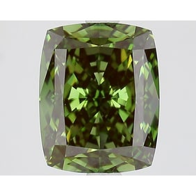 3.48 ct, Fancy Vivid Green/VVS2, Cushion cut IGI Graded Diamond
