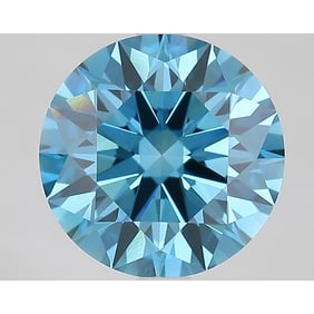 3.09 ct, Fancy Vivid Blue/VVS2, Round cut IGI Graded Diamond