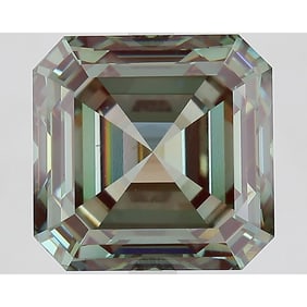 7.14 ct, Fancy Intense Green/VS1, Square Emerald cut IGI Graded Diamond
