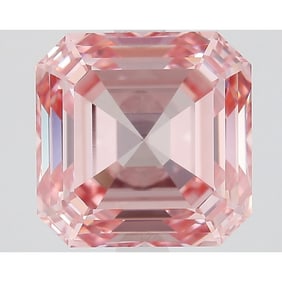 3.70 ct, Fancy Intense Pink/VVS2, Square Emerald cut IGI Graded Diamond