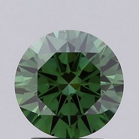 2.50 ct, Fancy Vivid Green/VVS2, Round cut IGI Graded Diamond