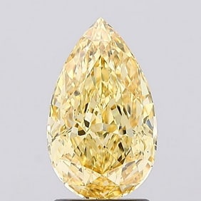 2.01 ct, Fancy Vivid Yellow/VS1, Pear cut IGI Graded Diamond