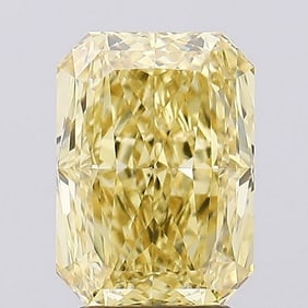 3.57 ct, Fancy Intense Yellow/VVS2, Radiant cut IGI Graded Diamond