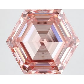 12.05 ct, Fancy Vivid Pink/VS1, Hexagonal cut IGI Graded Diamond