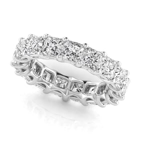 14kt White Gold 7.74 ct Princess Cut Diamond Eternity Band