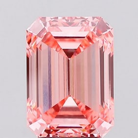 3.69 ct, Fancy Vivid Pink/VVS2, Emerald cut IGI Graded Diamond