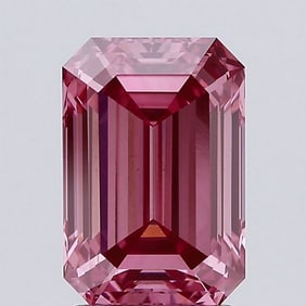2.51 ct, Fancy Vivid Pink/VS1, Emerald cut IGI Graded Diamond