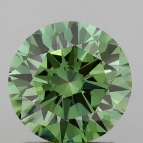 2.02 ct, Fancy Vivid Green/VS1, Round cut IGI Graded Diamond