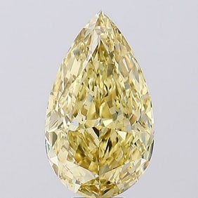 10.13 ct, Fancy Intense Yellow/VS1, Pear cut IGI Graded Diamond